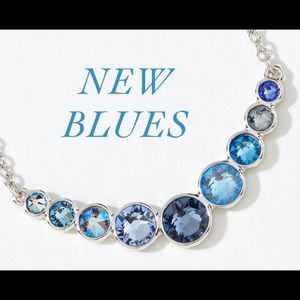 Swarovski Tapered Blue Necklace BNIB sparkling Blue shades with sparkle crystals